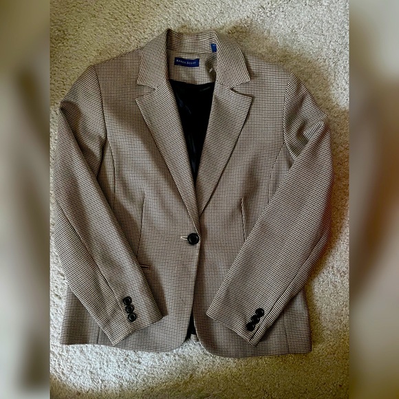 Beautiful Brown and Navy Karen Scott Blazer - Picture 1 of 5